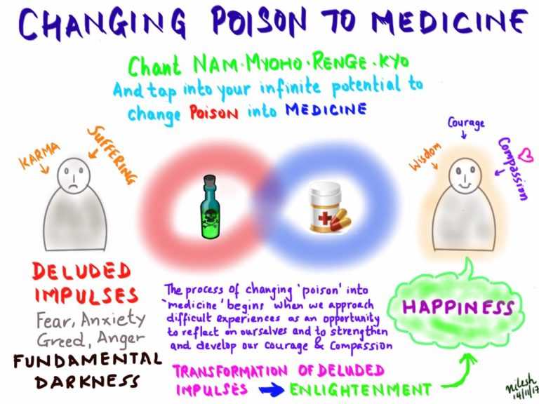 Changing ‘Poison’ into ‘Medicine’ Journey towards Buddhahood